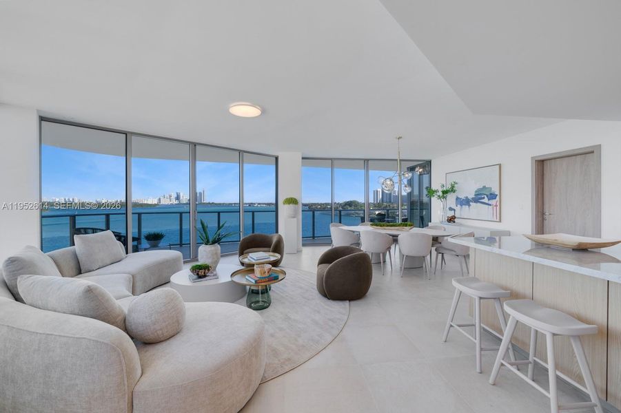 Furnished interior view inside a new home in , Bay Harbor Islands (Image 9). Furnished interior view inside a new home in , Bay Harbor Islands (Image 9).