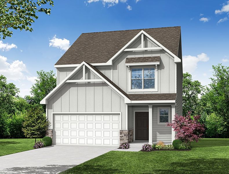 Representative exterior photo of a completed home built from the Ellerbe by Eastwood Homes in Ferry Grove, Lexington, SC (Image 12).
