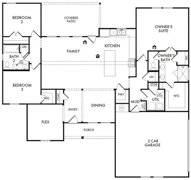 2D floor plan layout for the Cedar by Impression Homes in Estates of Palmer, Waxahachie, TX (Image 3). 2D floor plan layout for the Cedar by Impression Homes in Estates of Palmer, Waxahachie, TX (Image 3).