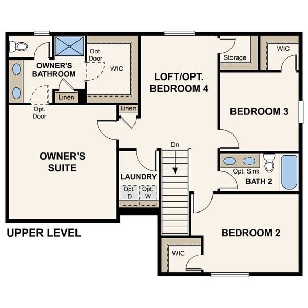 2D floor plan layout for the Ontario by Century Communities in Spring Valley Ranch, Elizabeth, CO (Image 5). 2D floor plan layout for the Ontario by Century Communities in Spring Valley Ranch, Elizabeth, CO (Image 5).