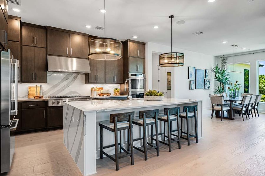 Furnished interior view inside a new home in Travisso, Leander (Image 8).