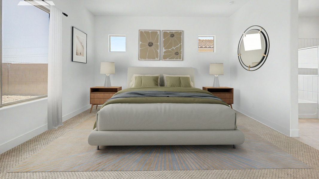 Furnished interior view inside a new home in Hacienda at Estrella, Goodyear (Image 28). Furnished interior view inside a new home in Hacienda at Estrella, Goodyear (Image 28).
