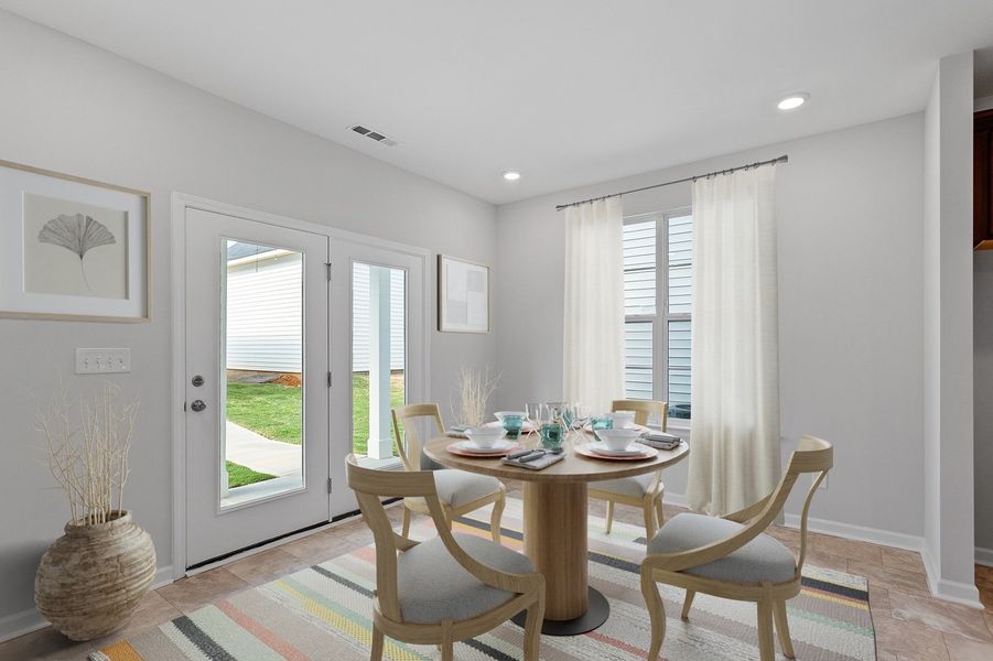 Representative furnished interior of a home built from the Bethany - Renaissance Collection by Mungo Homes in Georgias Landing, Raleigh (Image 4).