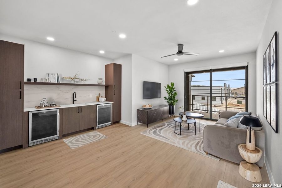 Furnished interior view inside a new home in , New Braunfels (Image 8).