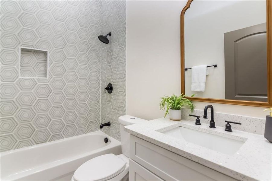 Furnished interior view inside a new home in , Atlanta (Image 30). Furnished interior view inside a new home in , Atlanta (Image 30).