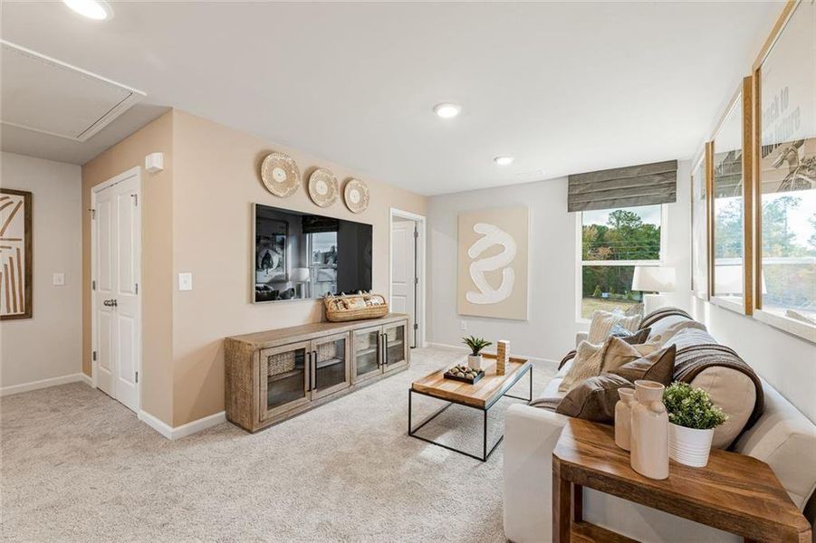 Furnished interior view inside a new home in Hawthorne Reserve, Dallas (Image 18). Furnished interior view inside a new home in Hawthorne Reserve, Dallas (Image 18).
