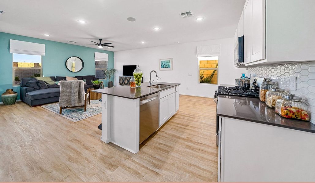 Furnished interior view inside a new home in Blackhawk, Tucson (Image 10). Furnished interior view inside a new home in Blackhawk, Tucson (Image 10).