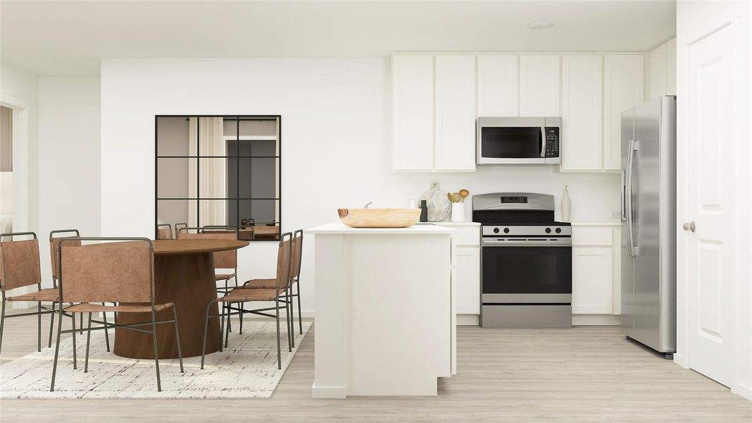 Furnished interior view inside a new home in Pradera, Uhland (Image 11).