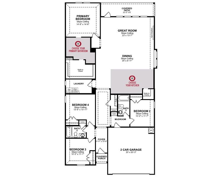 2D floor plan layout for the Olympic by Beazer Homes in Sorella, Tomball, TX (Image 3).