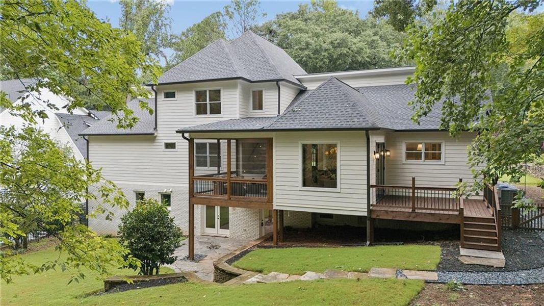 Exterior details and patio area of a home in , Atlanta (Image 43).