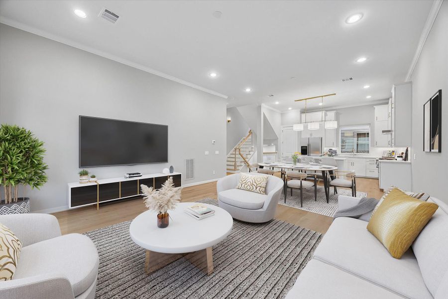 Furnished interior view inside a new home in , Houston (Image 24).