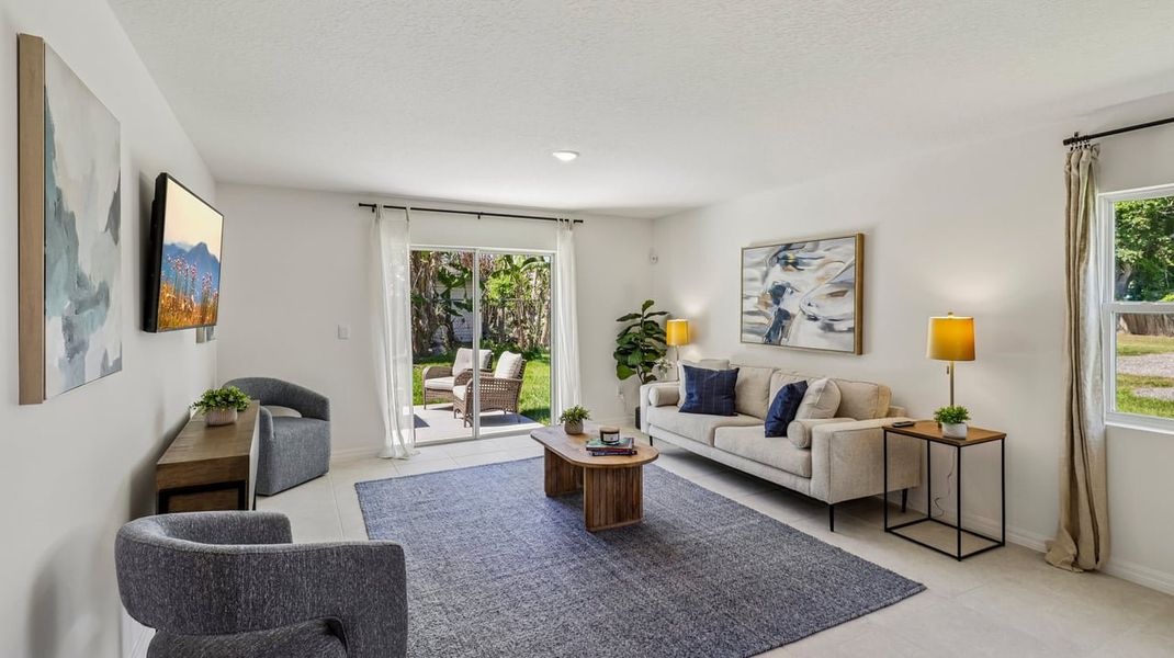 Representative furnished interior of a home built from the Marigold by Maronda Homes in Vero Lake Estates, Vero Beach (Image 16).