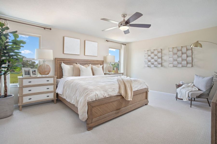 Representative furnished interior of a home built from the 2245 by KB Home in Sagecrest Trails, Conroe (Image 4).