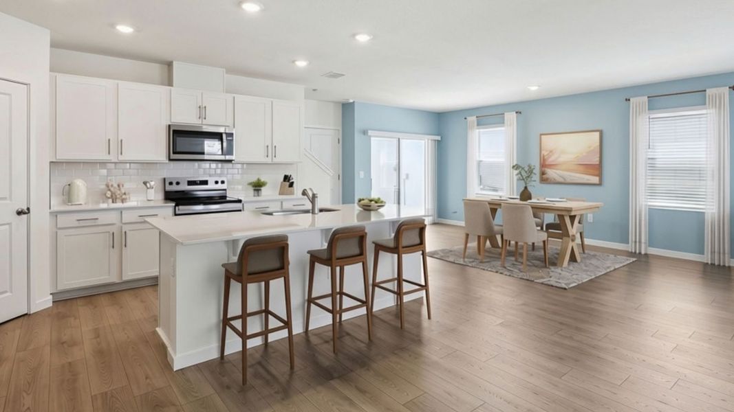 Furnished interior view inside a new home in Kindred, Kissimmee (Image 4).