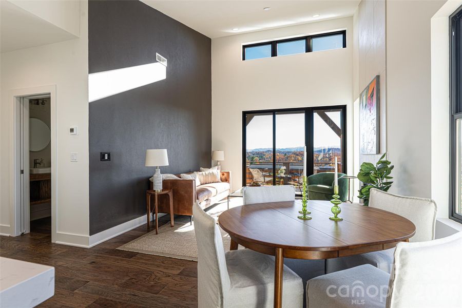 Living room showing accent wall