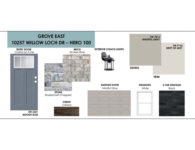 Sample of building materials used in homes in Grove East, Temple (Image 3). Sample of building materials used in homes in Grove East, Temple (Image 3).