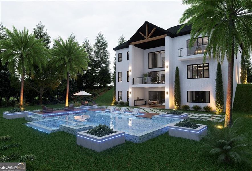 Exterior details and patio area of a home in , Fairburn (Image 3). Exterior details and patio area of a home in , Fairburn (Image 3).