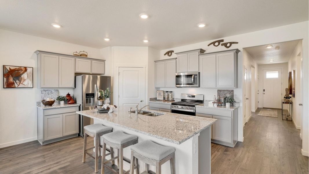 Furnished interior view inside a new home in Lakeside Canyon, Mead (Image 7). Furnished interior view inside a new home in Lakeside Canyon, Mead (Image 7).