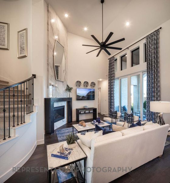 Furnished interior view inside a new home in Jordan Ranch: 65ft. lots, Fulshear (Image 21).