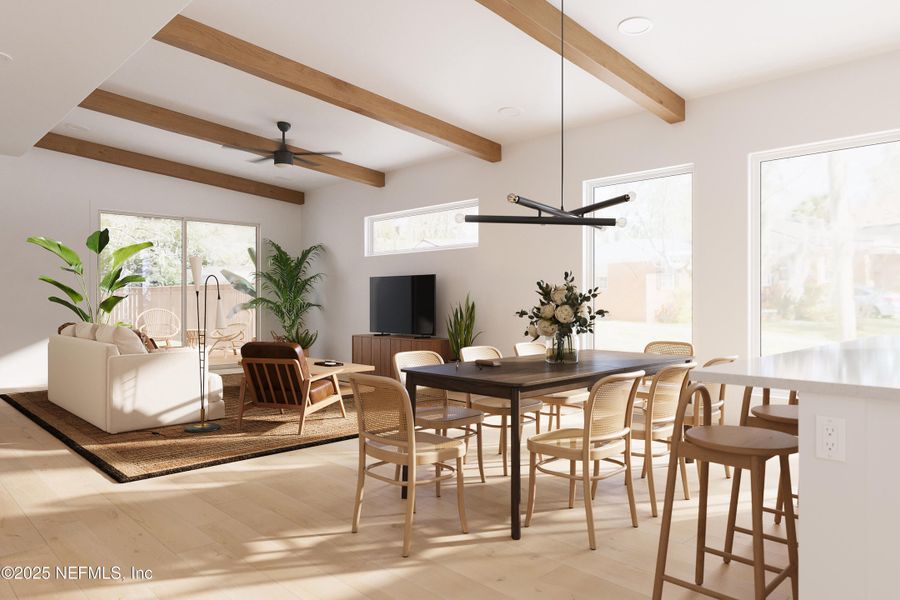 Furnished interior view inside a new home in , St. Augustine Beach (Image 4).