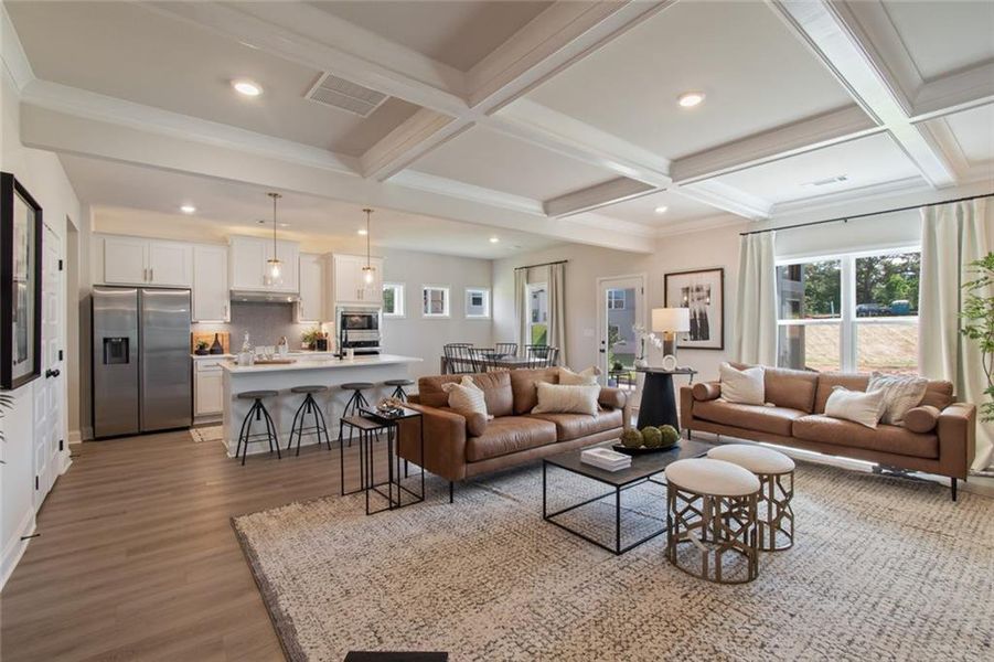 Furnished interior view inside a new home in Crofton Place Enclave, Snellville (Image 6). Furnished interior view inside a new home in Crofton Place Enclave, Snellville (Image 6).