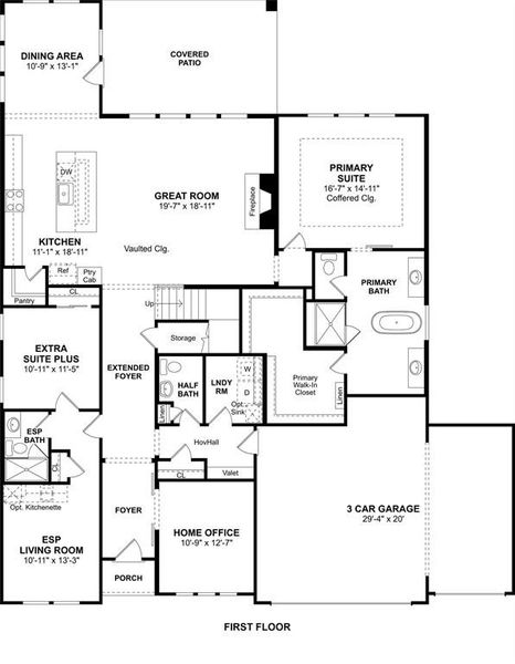 2D floor plan layout of this home in Heath Golf & Yacht Estates, Heath, TX (Image 4).