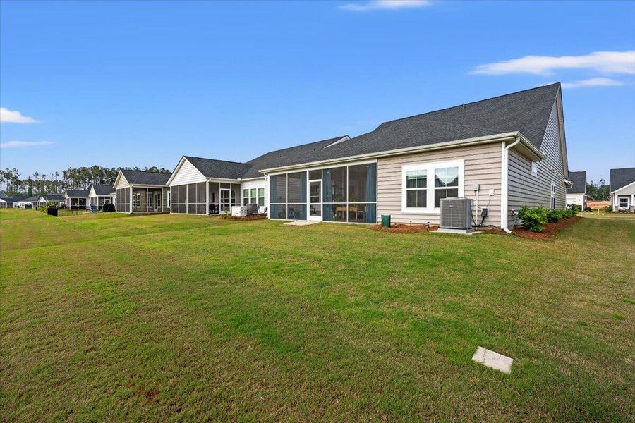 Exterior details and patio area of a home in Horizons at Summers Corner | 55+, Summerville (Image 29).