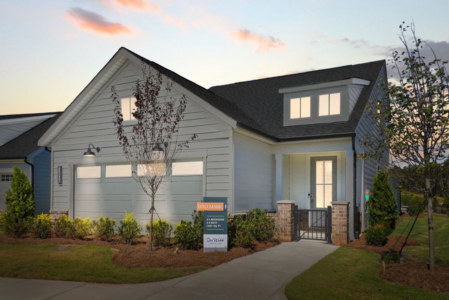 Representative exterior photo of a completed home built from the Hallmark by Del Webb in Del Webb Carolina Ridge, Midland, NC (Image 32).
