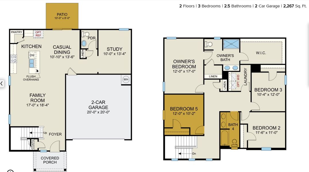 2D floor plan layout of this home in Barrington, Zebulon, NC (Image 3).