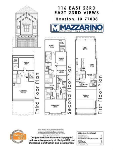 * Est Comp 8/31/26 * * Please be aware that these plans are the property of the architect/builder designer that designed them not DUX Realty, Mazzarino Construction or 118 E 23RD LLC. Please be aware that these plans are the property of the architect and are protected from reproduction and sharing under copyright law. These drawing are for general information only. Measurements, square footages and features are for illustrative marketing purposes. All information should be independently verified.