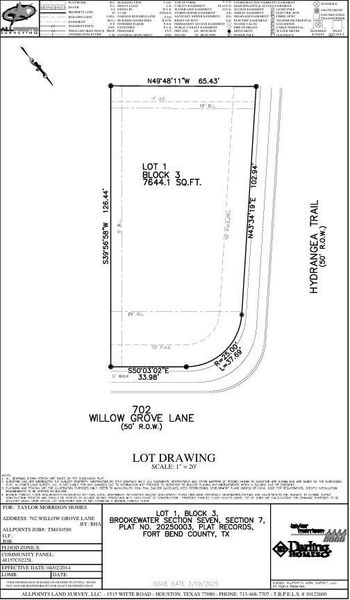 702 Willow Grove Lane Preliminary Plot Plan 702 Willow Grove Lane Preliminary Plot Plan