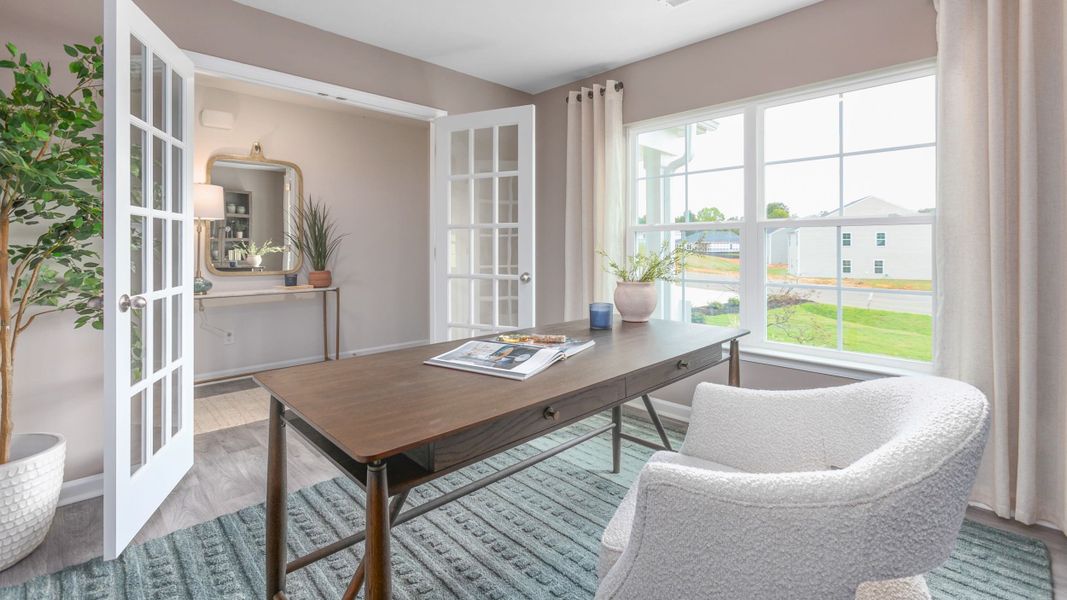 Furnished interior view inside a new home in Cambridge Park, Mebane (Image 6). Furnished interior view inside a new home in Cambridge Park, Mebane (Image 6).