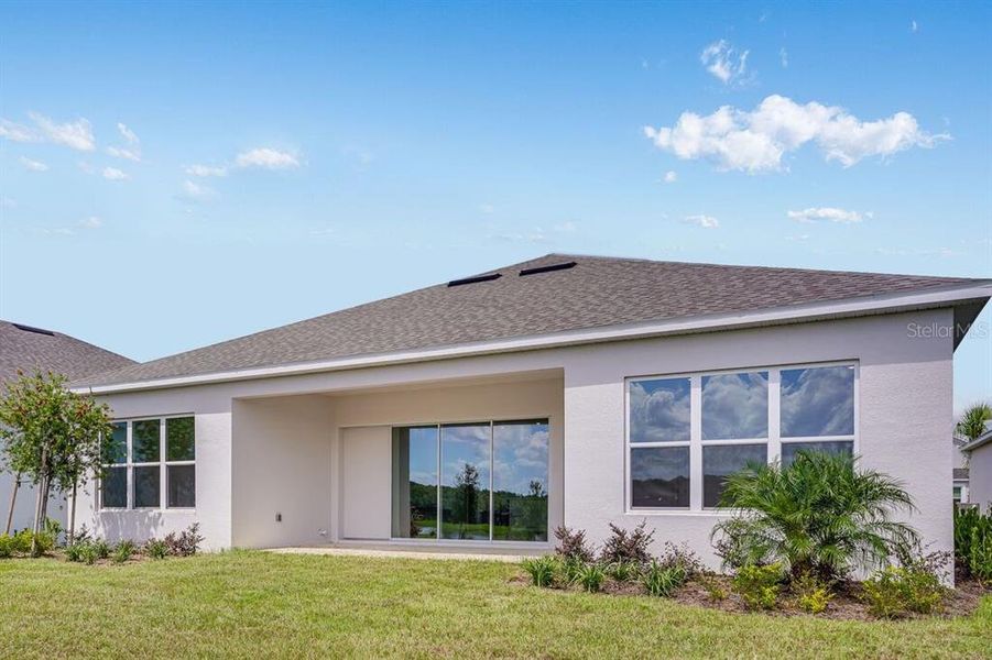 Exterior details and patio area of a home in Esplanade at Westview, Kissimmee (Image 2).