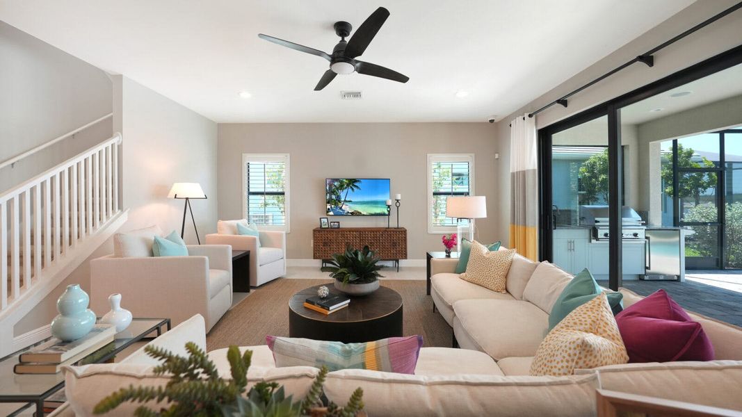 Furnished interior view inside a new home in Grand Park Real Estate and Homes for Sale in Sarasota, FL - Neal Communities, Sarasota (Image 19).
