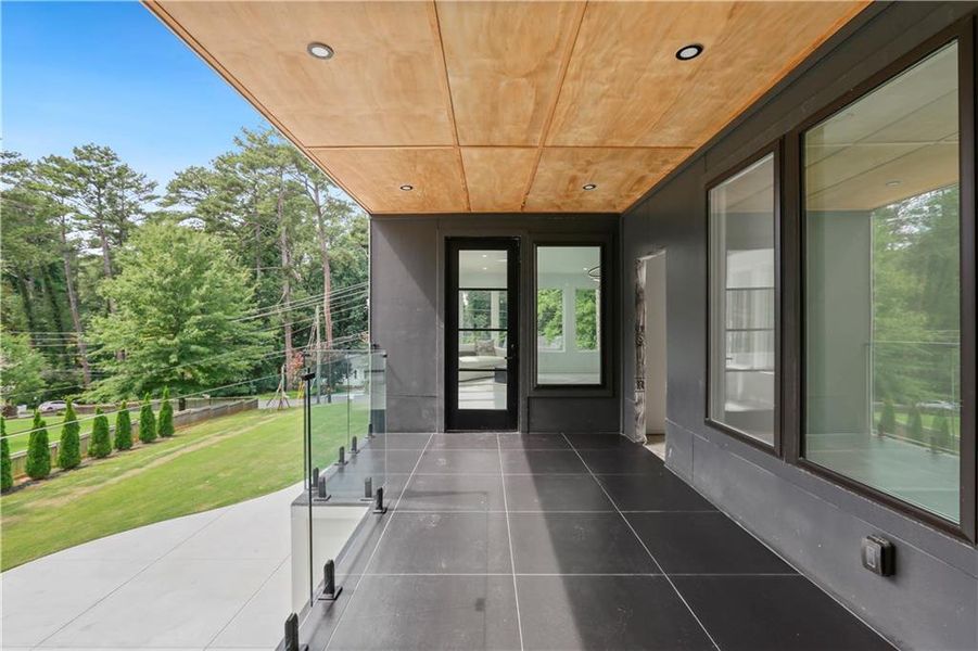 Exterior details and patio area of a home in , Atlanta (Image 28).