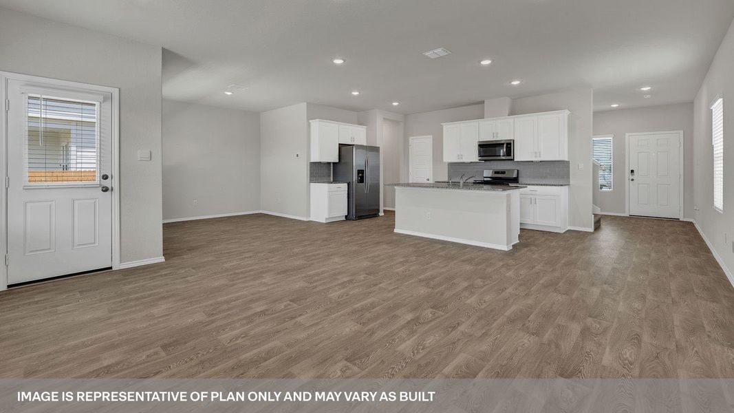 Representative unfurnished interior of a home built from the The Kate by D.R. Horton in Saengerhalle Meadows, New Braunfels (Image 14). Representative unfurnished interior of a home built from the The Kate by D.R. Horton in Saengerhalle Meadows, New Braunfels (Image 14).