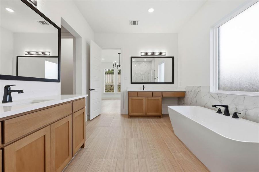 Furnished interior view inside a new home in The Grove, North Richland Hills (Image 10).