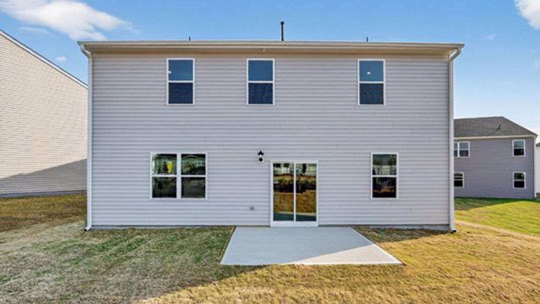 Exterior details and patio area of a home in The Reserve at Prestleigh, Wake Forest (Image 4).