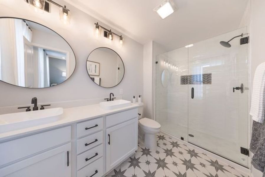 Representative furnished interior of a home built from the Reeves by True Homes in Morrow Brook, Albemarle (Image 16).