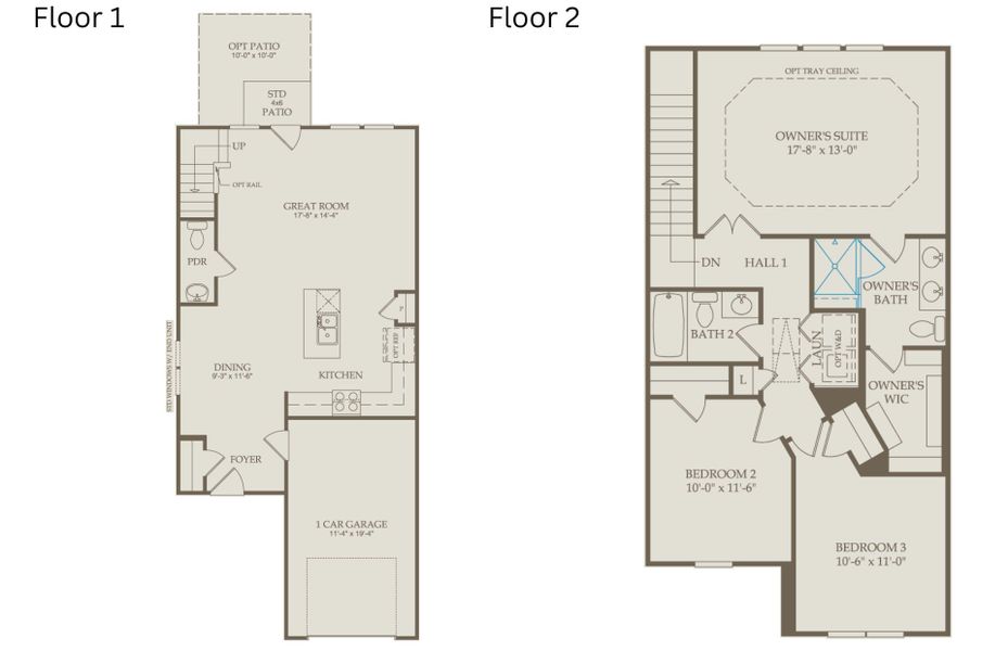 2D floor plan layout of this home in Sedgefield Green, Greensboro, NC (Image 4). 2D floor plan layout of this home in Sedgefield Green, Greensboro, NC (Image 4).