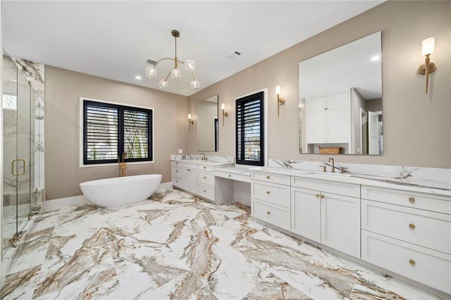 Furnished interior view inside a new home in , Alpharetta (Image 62).