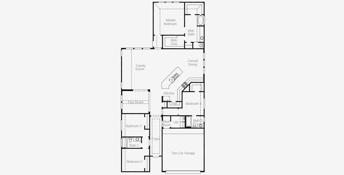 2D floor plan layout for the Kennedale (2366-HV-40) by Coventry Homes in The Trails, New Caney, TX (Image 2). 2D floor plan layout for the Kennedale (2366-HV-40) by Coventry Homes in The Trails, New Caney, TX (Image 2).