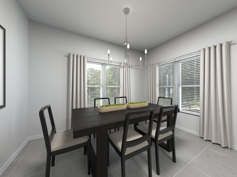 Rendering of Dining Room in the Kellen Floorplan