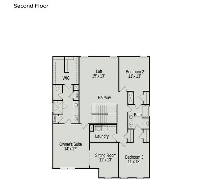 2D floor plan layout of this home in Cedar Meadows, Monroe, NC (Image 3). 2D floor plan layout of this home in Cedar Meadows, Monroe, NC (Image 3).