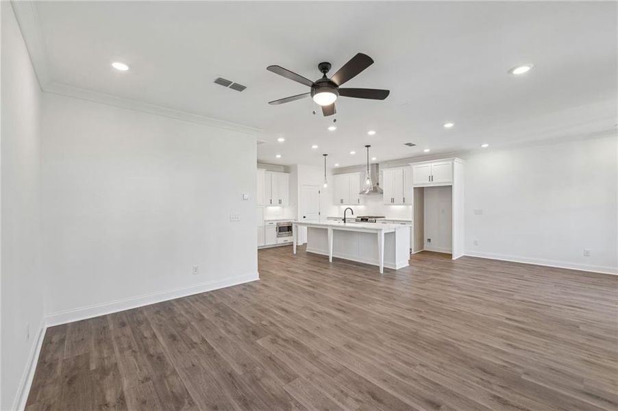 Spacious, unfurnished interior of a new home in Millcroft Townhomes, Buford (Image 24). Spacious, unfurnished interior of a new home in Millcroft Townhomes, Buford (Image 24).