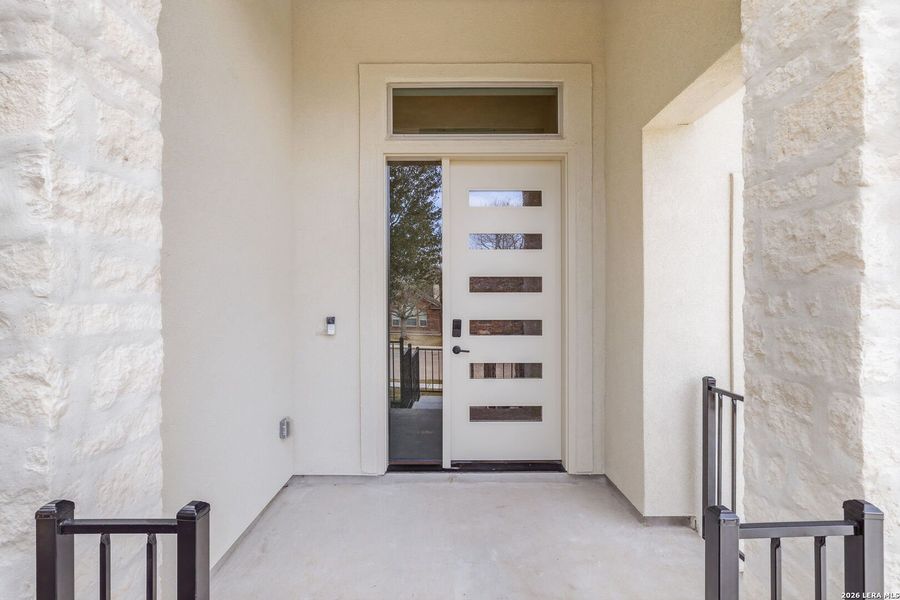 Exterior details and patio area of a home in , New Braunfels (Image 26).
