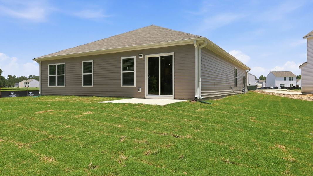 Representative exterior details of a home built from the Freeport II - Express by D.R. Horton in Jetstream Park, Wilson (Image 24).