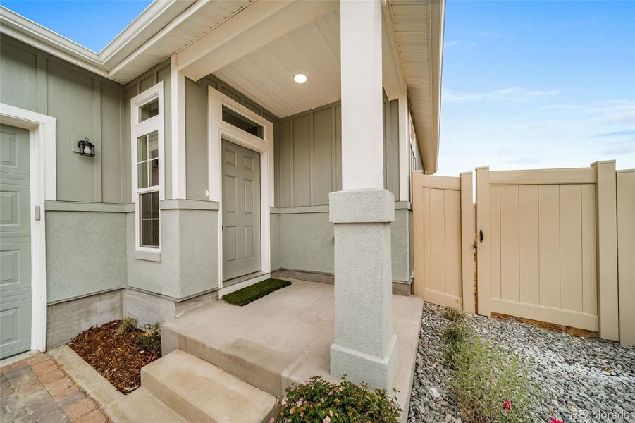 Front exterior of a new home in The Reserve, Aurora, CO, highlighting curb appeal (Image 11).