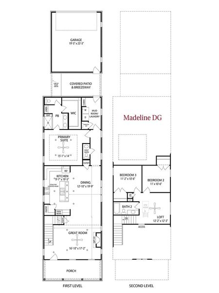 Madeline DG Floor Plan • 327 Caxton Alley, Nolensville, TN
