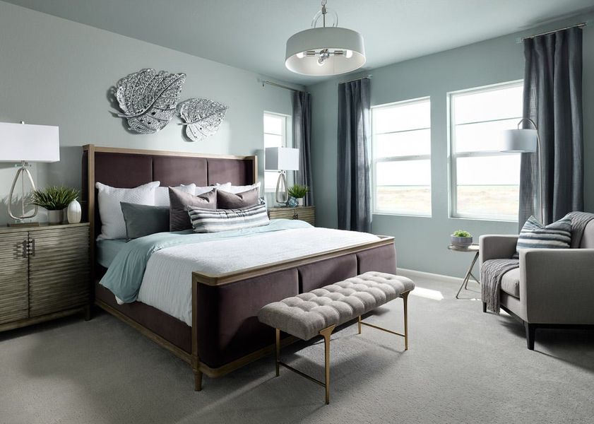 Furnished interior view inside a new home in Prelude at The Aurora Highlands, Aurora (Image 11). Furnished interior view inside a new home in Prelude at The Aurora Highlands, Aurora (Image 11).